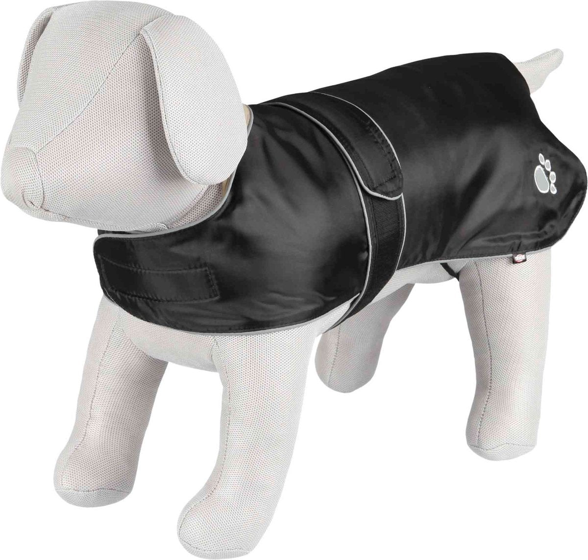 Trixie hondenjas - waterdicht, fleece voering, verstelbare buikband - 40 cm zwart
