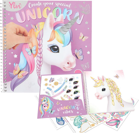 Depesche - ylvi create your special unicorn dress me up - stickerboek