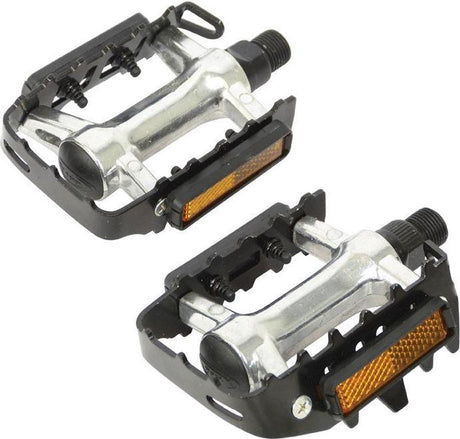 Dresco pedalen mtb metaal chroom zwart