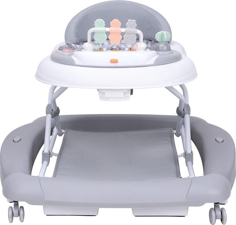 Topmark jean - loopstoel - inklapbare babywalker - schommelfunctie - duwfuntie - incl. speelblad - grijs