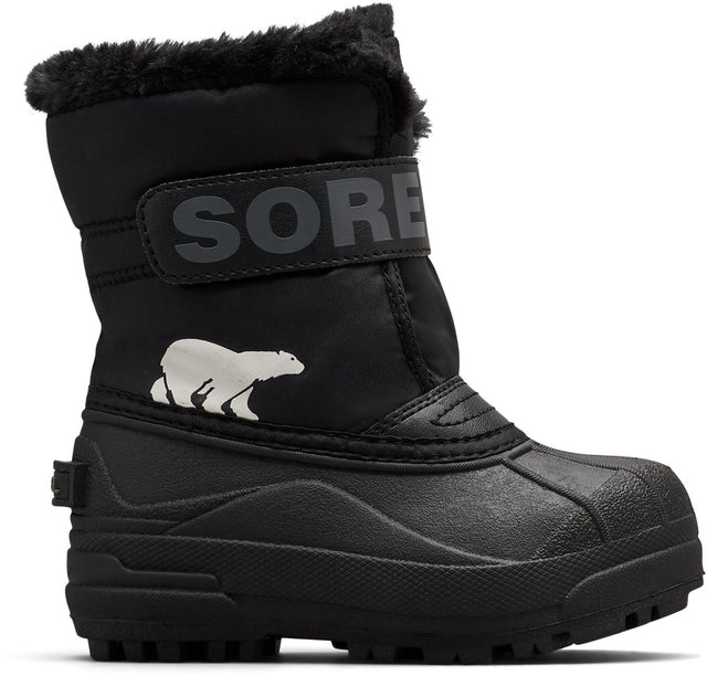 Sorel childrens snow commander™ boot youth unisex little snowboots - black, charcoal - maat 29