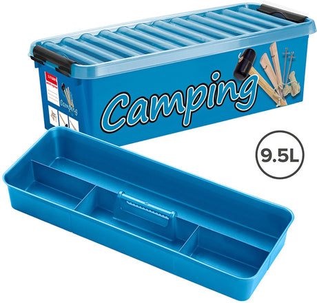 Sunware - q-line camping box met inzet 9,5l blauw zwart