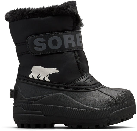 Sorel childrens snow commander™ boot youth unisex little snowboots - black, charcoal - maat 31