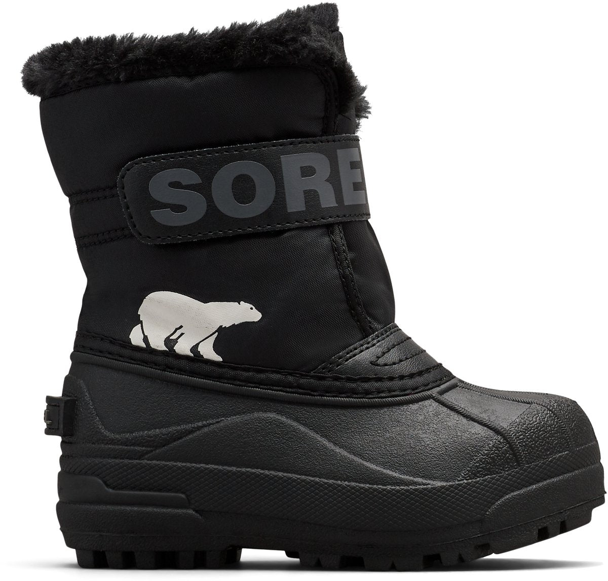 Sorel childrens snow commander™ boot youth unisex little snowboots - black, charcoal - maat 26