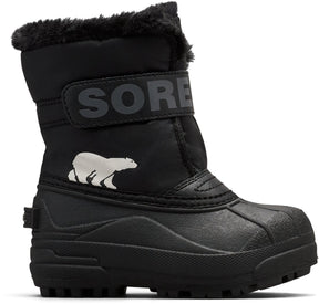Sorel childrens snow commander™ boot youth unisex little snowboots - black, charcoal - maat 31