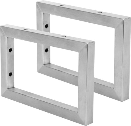 Differnz ophangbeugel - fontein - 23 x 15 cm - geborsteld rvs - set van 2 stuks - muurbevestiging - geschikt voor ophangen van fonteinplank - bevestigingsmateriaal niet inbegrepen