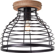 Brilliant avia - plafondlamp - e27 max 1x40w - zwart houtkleur