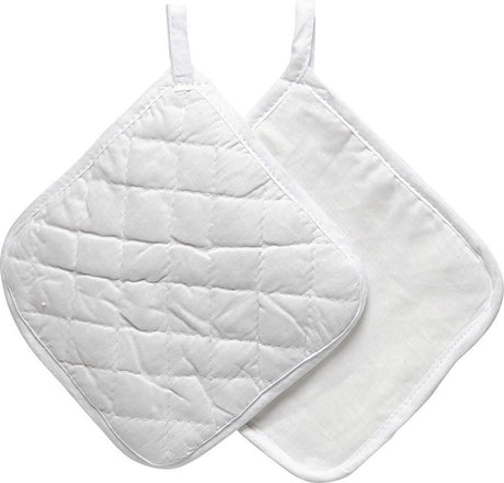 Creativ company pannenlappen, afm 20x20 cm, 145 g m2, 4 stuks, wit