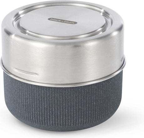 Black blum black+blum glazen lunchbox - pot - 600ml - grijs