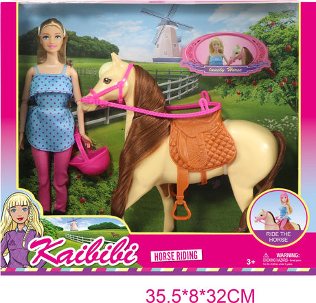 Braet 29 cm pop met paard.