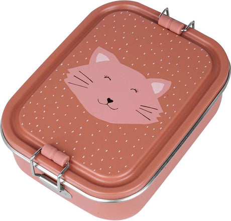Trixie brooddoos klein - mrs. cat - rsv lunchbox voor kinderen - makkelijk te openen broodtrommel - rvs