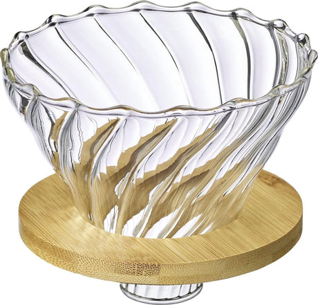 Westmark glazen koffiefilter brasilia – hoogwaardig filter voor handgefilterde koffie met de opgietmethode – glas, bamboe, bpa-vrij
