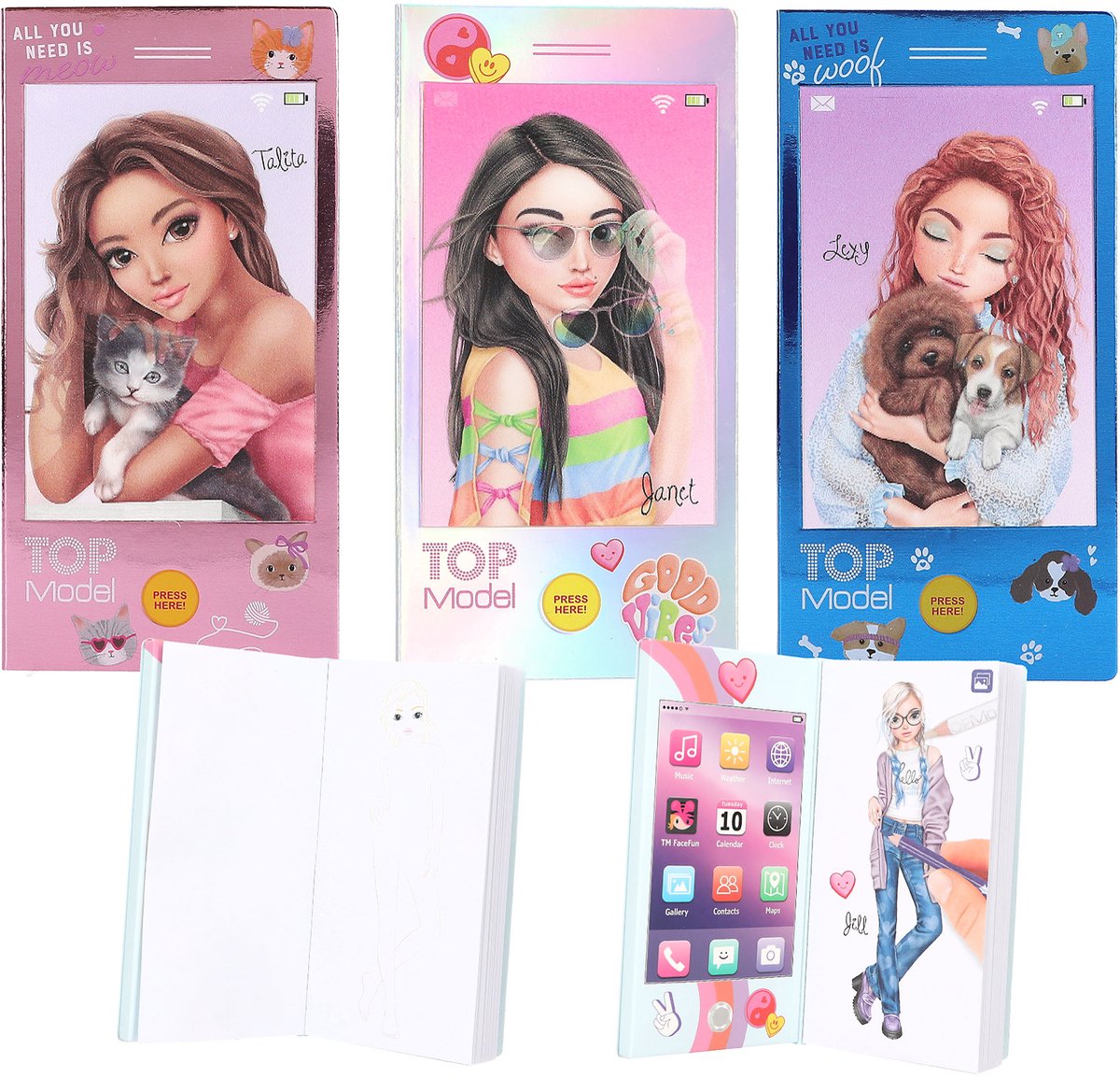 Depesche - topmodel mini kleurboek met geluid - 1 stuk
