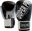 Super pro combat gear (kick)bokshandschoenen rebel zwart grijs wit 10oz