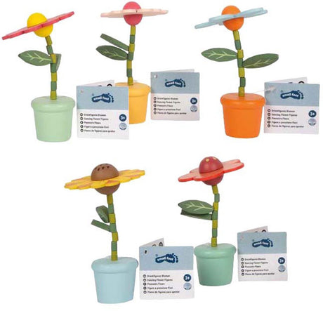 Small foot - houten drukfiguur bloem