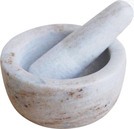 Point-virgule vijzel stamper - marmer - wit - ø 12 cm