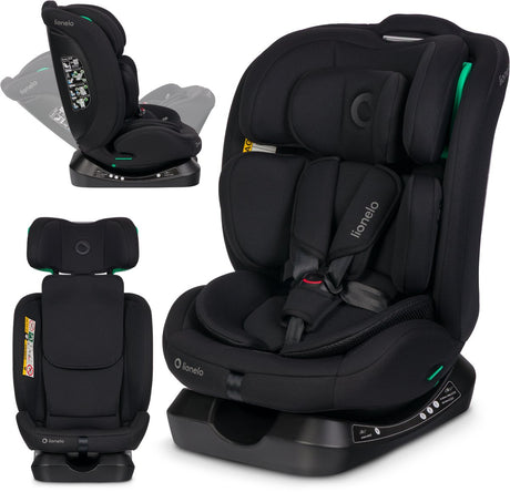 Lionelo aart i-size autostoel 4in1 – 40-150 cm (0-12 jaar) – rwf fwf – achterwaarts tot 105 cm – installatie met autogordel – memory foam hoofdsteun – 13 standen – kantelbaar – wasbare hoes – r129 gecertificeerd