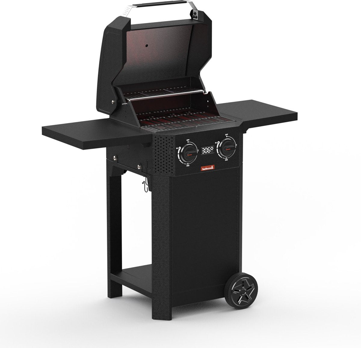 Barbecook e-luca elektrische barbecue met inklapbare zijtafels zwart 121.4x60.3x112.3cm
