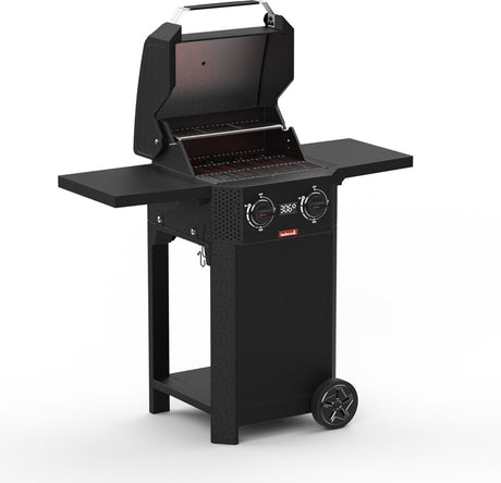 Barbecook e-luca elektrische barbecue met inklapbare zijtafels zwart 121.4x60.3x112.3cm