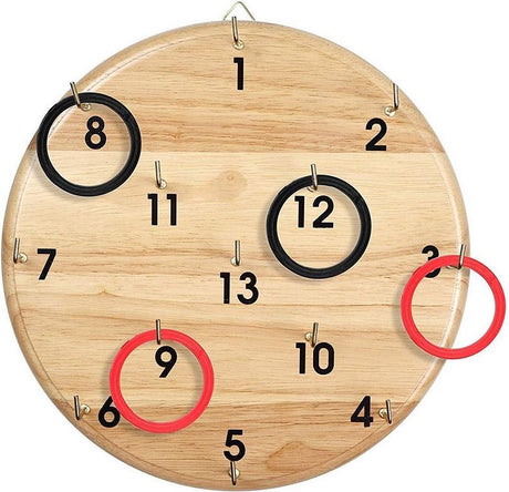 Bs toys ringwerpen werpspel hout - speelgoed vanaf 6 jaar - 1 tot 6 spelers - ring gooien spel