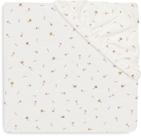 Jollein hoeslaken ledikant - 60x120cm - jersey - pretty picnic - flower drops