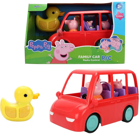 Jada - rc speelgoedvoertuig - auto peppa pig family car 17 cm - radiografische besturing - veelkleurig