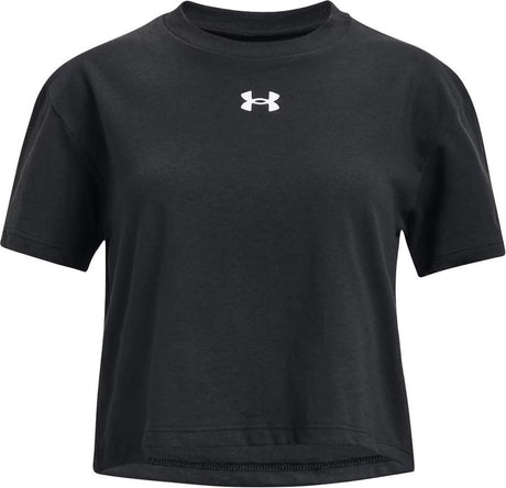Under armour ua crop sportstyle logo ss meisjes sportshirt - maat ymd