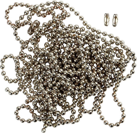 Creativ company balletjesketting, d: 1,5 mm, verzilverd, 3m