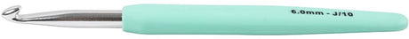 Creativ company creotime ergonomische haaknaald blauw 6 mm 13,3 cm