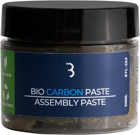 Bbb cycling biologische carbon montagepasta fiets - voor zadels, zadelpennen en sturen - montagevet carbon - 50ml - biocarbonpaste btl-263