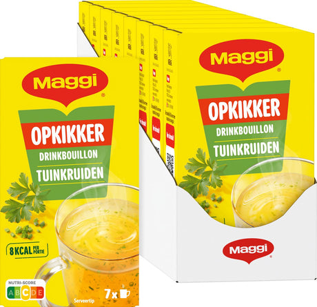 Maggi opkikker drinkbouillon tuinkruiden - 8 doosjes x 7 zakjes - voordeelverpakking