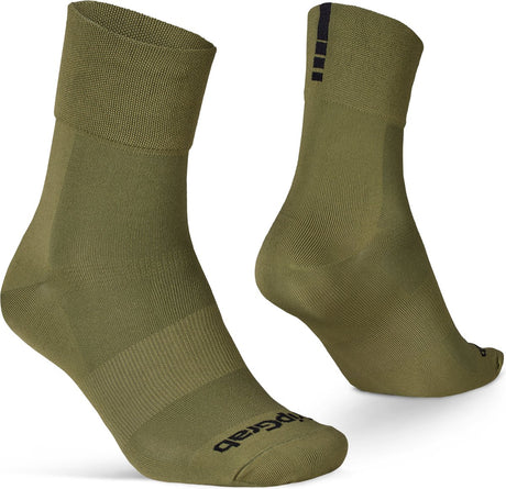 Gripgrab - lightweight sl performance zomer fietssokken 1 paar coolmax wielersport sokken regular cut - olijf groen - unisex - maat l (44-47)