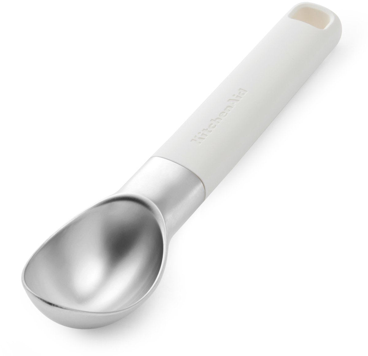 Kitchenaid ijsschep, 21 cm, kunststof rvs, wit -
