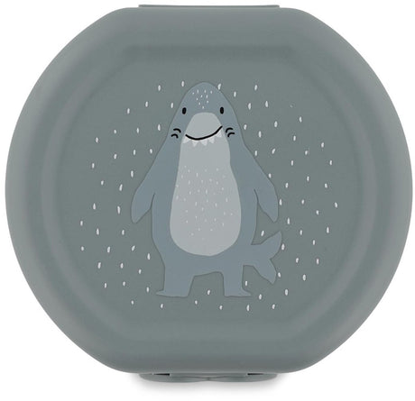Trixie set van twee snackdoosjes met clip - mr. shark - makkelijk te openen - bpa-vrij - voor school en onderweg