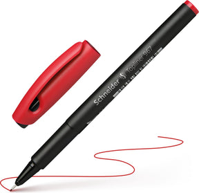 Schneider schrijfwaren schneider fineliner - topliner 967 - lijnbreedte 0,4 mm - rood - s-9672