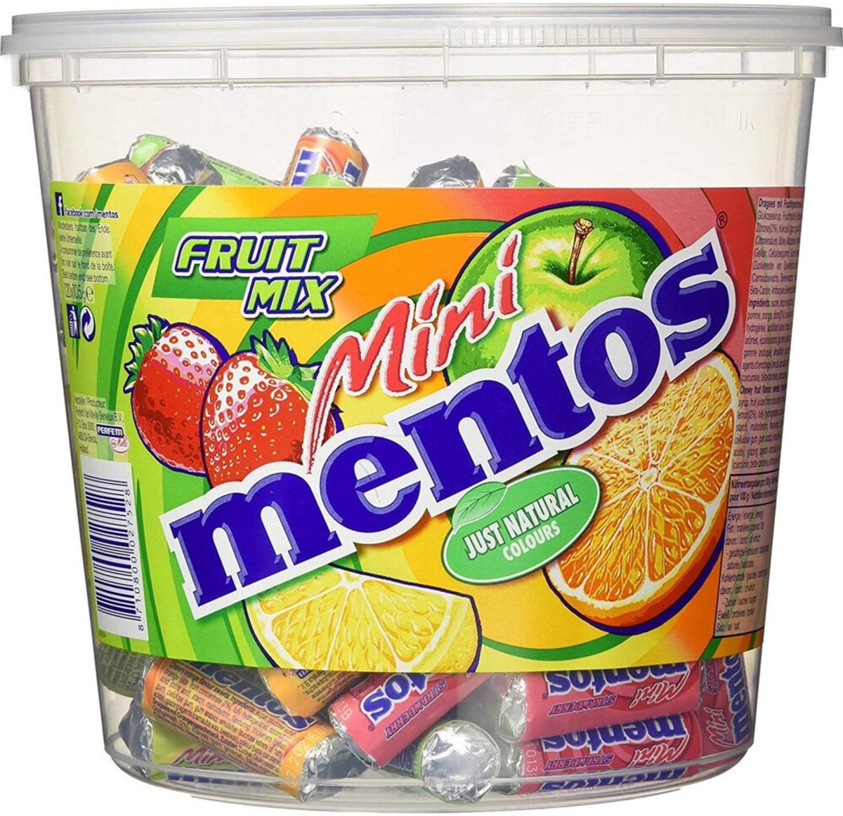 Mentos fruit silo - snoep - vegan - 1x~120stuks