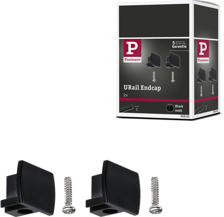 Paulmann urail verbindingen set van 2 eindkappen set van 2 13x21 mm zwart mat