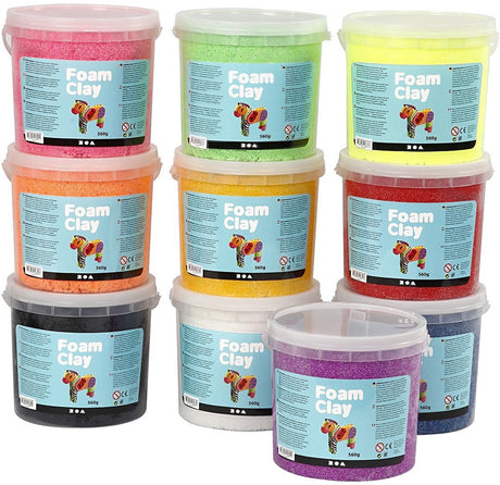 Foam clay ®, 10x560 gr, kleuren assorti