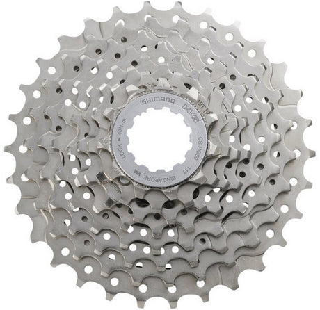 Shimano claris cs-hg50-8 cassette 8-speed 11-30t – vernikkeld staal – zilver