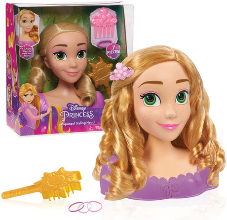 Just play disney princess rapunzel styling hoofd – met haaraccessoires