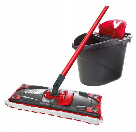 Vileda serie - plat mop - 120 cm drie-delig - wyciskacz - ajax vloerreiniger