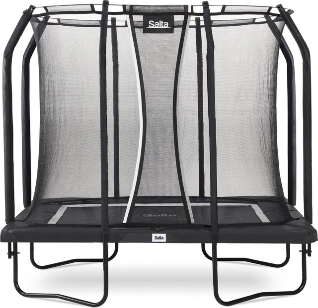 Salta premium black edition - 214 x 153 cm - rechthoekige trampoline met veiligheidsnet - zwart