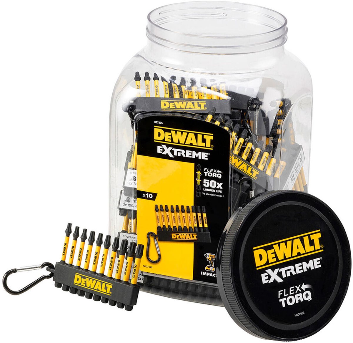 Dewalt flextorq - schroefbit set - 10-delig - 50mm - pozi en phillips