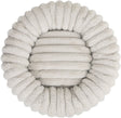 District 70 ribba – luxe ronde kattenmand van ribfluweel pluche – greige – 45 x 45 x 15 cm