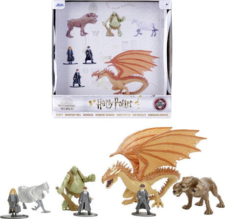 Harry potter kreaturen verzamelfiguren standaard - metaal - dragon, fan merch, film