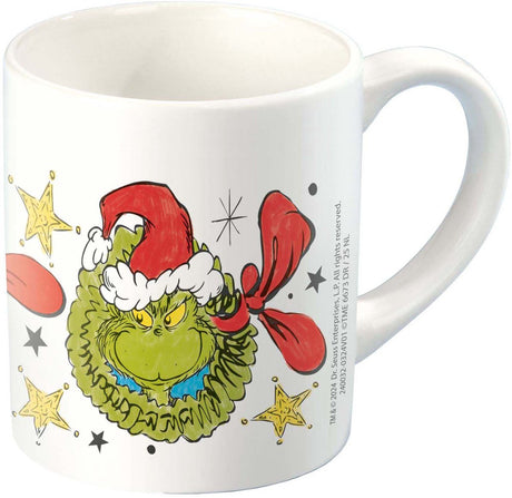 Totum the grinch - inkleur mok beker beschilderen - knutselset incl. 5 kleuren verf en penseeltje - creatief speelgoed jongens meisjes cadeautip