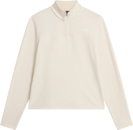 The north face w cedar trail grid fleece 1 4 zip jacket dames outdoorjas - white dune m