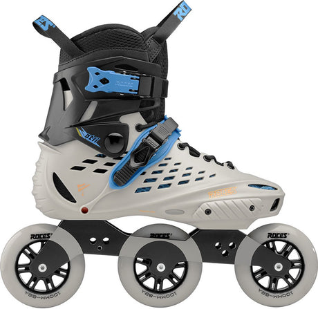 Roces otli tif 100 skeelers volwassenen - 4x100mm wielen - fitness speed inline skates - grijs zwart - maat 47
