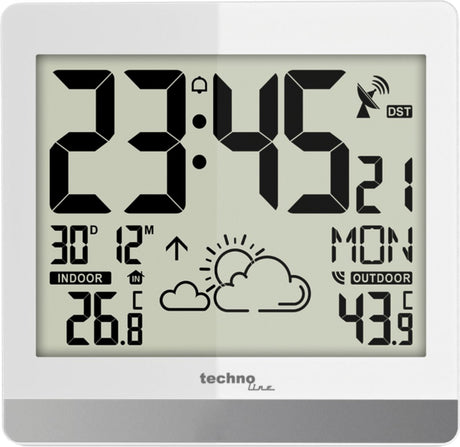 Technoline weerstation ws 8119 radiogestuurd met datum- en dagaanduiding met 1 buitensensor tot 30 m