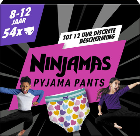 Ninjamas pyjama pants meisje - 54 pyjamabroekjes - 8-12 jaar - maandbox